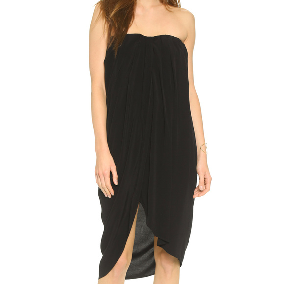 Black Strapless Maternity Dress